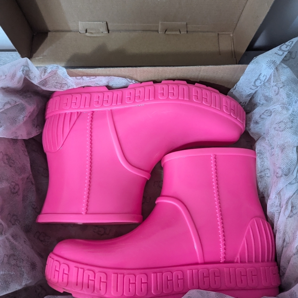 UGG Drizlita Rainboots Toddler Girl Pink Size 3 - Picture 11 of 15